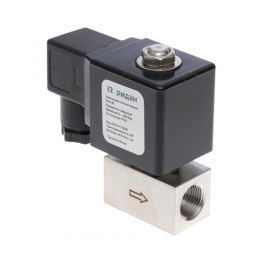 032U141502R Клапан электромагнитный EV214R, G 3/8, Ду 1,5мм, PTFE, НЗ, 0...200 бар, с катушкой 24VDC